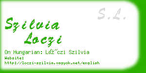 szilvia loczi business card